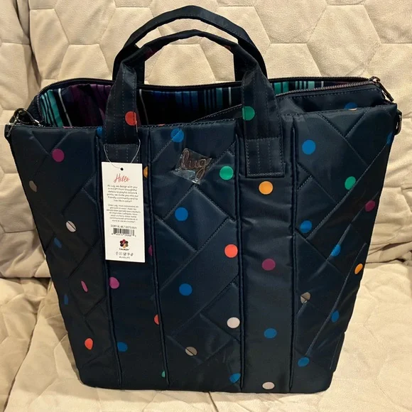NWT Lug Dory XL in Multi dots Navy - Picture 3 of 10